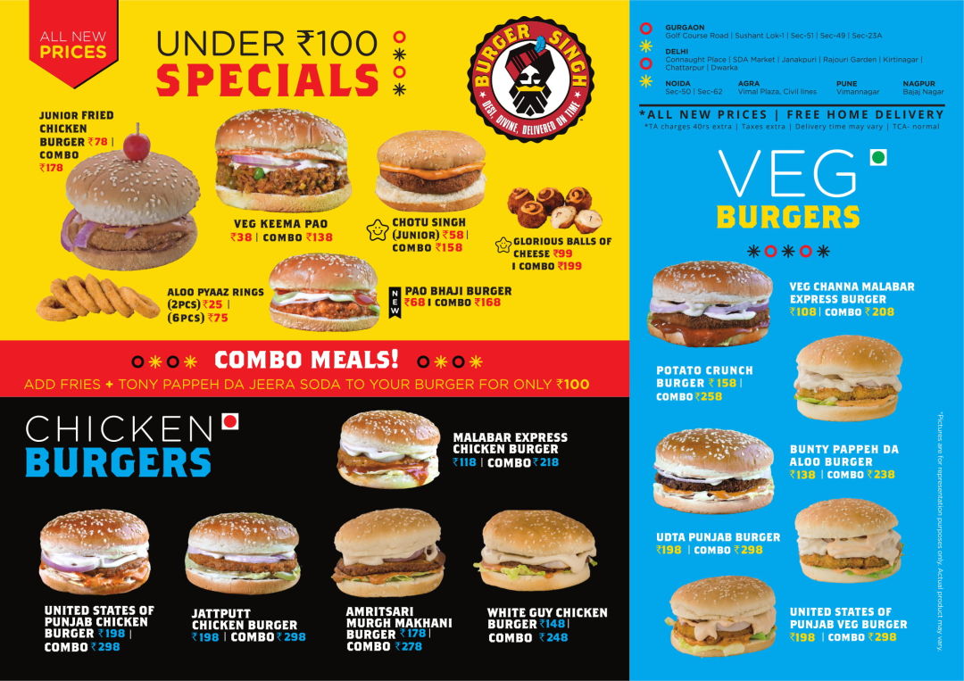 gourmet burger shop menu